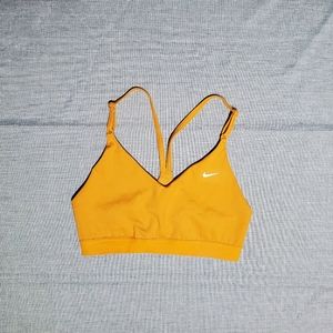 Nike dri-fit orange racerback strappy sports bra size Small
